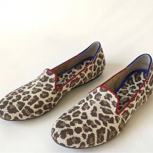 Rothy's Brown and Red Leopard Loafers